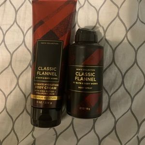New men’s bath and body works classic flannel 2 piece set